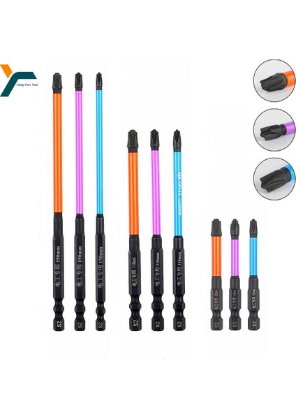 110MM 3 Adet Özel Çapraz Tornavida Bit Fph1 Fph2 Fph3 Manyetik Somun Sürücü 65 110 150MM Soket Anahtarı Elektrikçi Onarım Aracı (Yurt Dışından)