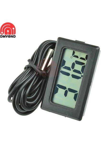 Siyah 2 M Prob Probu Buzdolabı Dondurucu Termometre Sensörü Fy-10 Akvaryum Buzdolabı Kitchen Bar Kullanımı Için Mini Dijital LCD Termometre Termograf (Yurt Dışından)