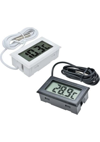 Siyah 2 M Prob Probu Buzdolabı Dondurucu Termometre Sensörü Fy-10 Akvaryum Buzdolabı Kitchen Bar Kullanımı Için Mini Dijital LCD Termometre Termograf (Yurt Dışından)