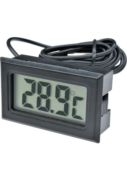 Siyah 2 M Prob Probu Buzdolabı Dondurucu Termometre Sensörü Fy-10 Akvaryum Buzdolabı Kitchen Bar Kullanımı Için Mini Dijital LCD Termometre Termograf (Yurt Dışından)