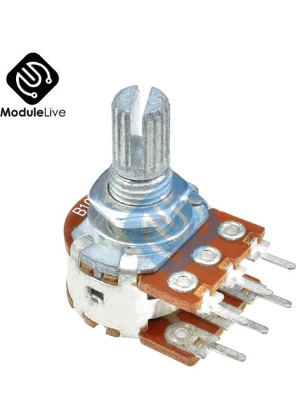 B100K B1K B2K B10K B20K B50K B250K 20MM 6 Pins Çift Stereo Potansiyometre Direnç Poti Potansiyometre Mit Welle Bölünmüş WH148 (Yurt Dışından)