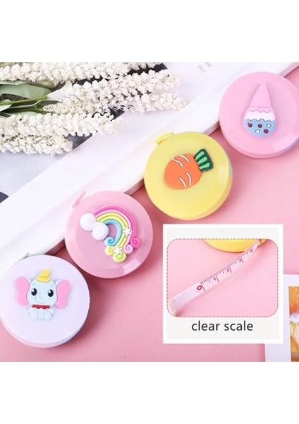 Renk Rastgele-1.5m Taşınabilir Karikatür 150CM/60" Mezura Geri Çekilebilir Cetvel Ölçümleri Rulo Mini Bantlar Dikiş Cetveli Ölçü Aletleri Aksesuarları (Yurt Dışından) modelleri