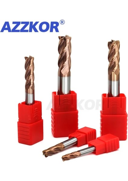 3.0mm (Sap 4mm) X50L 1 Adet Freze Kesicisi Alaşım Kaplama Tungsten Çelik Alet Cnc Işleme HRC55 Freze Azzkor Üst Freze Kesicisi Kiti Freze Tezgahları (Yurt Dışından)