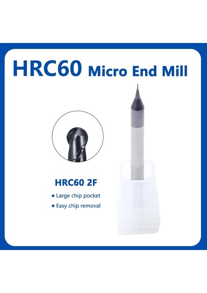 D0.6X1.2X4XX50MM HRC60-2F HRC60 Mikro Kare Uçlu Değirmen 2 Flüt 0.2-0.9mm Tiaın Mikro Düz 4mm Shank Freze Kesici Mirco Karbür Cnc Gravür Bit (Yurt Dışından)