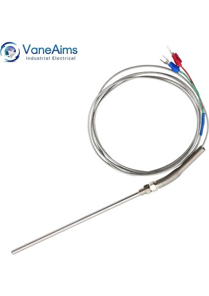 0.5m Tipi K Tipi K J PT100 Termokupl M8 50MM 100MM 150MM 200MM Sıkıştırma Yayı Probu Sıcaklık Sensörü ile 0.5m 1m 2m 3m Kablo Tel (Yurt Dışından)