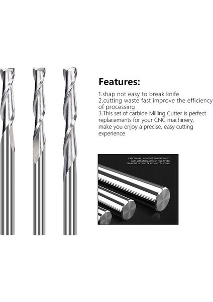 3.175X2.5X15X38L Xcan 2 Flüt Düz Uçlu Değirmen Karbür Cnc Router Gravür Ucu Freze Kesici Spiral Frezeler Ahşap 3.175 4 6 8 10 12MM Shank (Yurt Dışından) modelleri