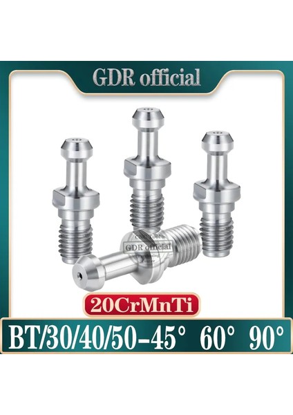 BT30-45 Derece, 1 Adet Dahili Katı Açık Delikli Cnc Çekme Çivisi BT30 BT40 BT50 ISO20 45° 60° 90° Freze Takım Tutucu Sabit Düğme DIN69872 Mazak Jt 30 40 50 Çekme Çivisi (Yurt Dışından) fiyatları