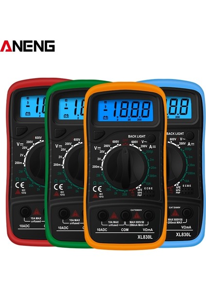 Yeşil Aneng XL830L Dijital Multimetre Esr Metre Test Cihazları Otomotiv Elektrik Dmm Transistör Tepe Test Cihazı Metre Kapasite Ölçer (Yurt Dışından)