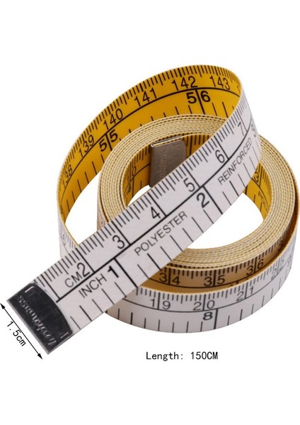 C 1 Adet 60IN 150CM Vücut Ölçüm Cetveli Dikiş Terzi Mezura Mini Yumuşak Düz Cetvel Santimetre Metre Dikiş Ölçüm Bandı (Yurt Dışından) fiyatları