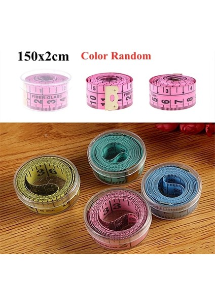 D 1 Adet 60IN 1.5m Vücut Ölçüm Cetveli Dikiş Terzi Mezura Mini Yumuşak Düz Cetvel Santimetre Metre Dikiş Ölçüm Bandı (Yurt Dışından)