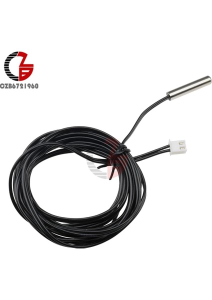 DS18B20 2m 1 Adet 0.5m/1m/2m/2.5m/3m DS18B20 DS18S20 Ntc 10K 1% 3950 Su Geçirmez Dijital Sıcaklık Sensörü Probu Ntc Termistör Termal Kablo (Yurt Dışından)