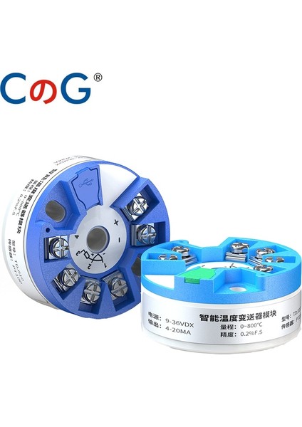 USB Yapılandırmasıkablo Cg K/ J/ S/ B'den 4-20MA 0-1800 Santigrat Termokupl Dönüştürücü Tc Girişi 4-20MA Çıkış Başa Monte Sıcaklık Verici (Yurt Dışından)