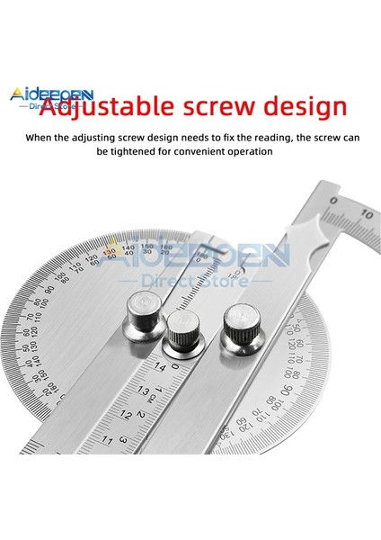 14 cm 180 Derece Iletki Metal Açı Bulucu Gonyometre Açı Cetvel Paslanmaz Çelik Ağaç Işleme Araçları Döner Ölçüm Cetveli 100/150 (Yurt Dışından) fırsatları
