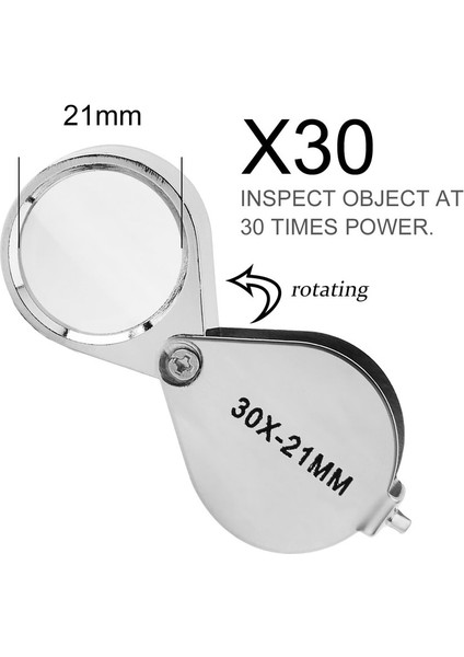 Gümüş 30X 10X-30X Takı Elmas Takı Büyüteç Büyüteç Aracı Göz Büyüteç Büyüteç Ekipmanları Üçlü Kuyumcular Gözlük Camı (Yurt Dışından) modelleri