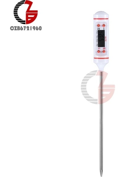 Beyaz Termometre Tpm-10 LCD Dijital Termometre Higrometre Sıcaklık Nem Sensörü Ölçer Araba Kuluçka Akvaryum Hava Istasyonu Test Cihazı 2 M (Yurt Dışından)