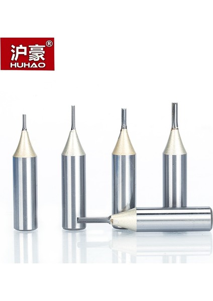 5273 Huhao 1 Adet 1/4 "1/2" Shank Tct Düz Freze Uçları Ağaç Işleme Oyma 2 Flüt Ahşap Gravür Freze Kesicisi Karbür Cnc Uçları (Yurt Dışından)