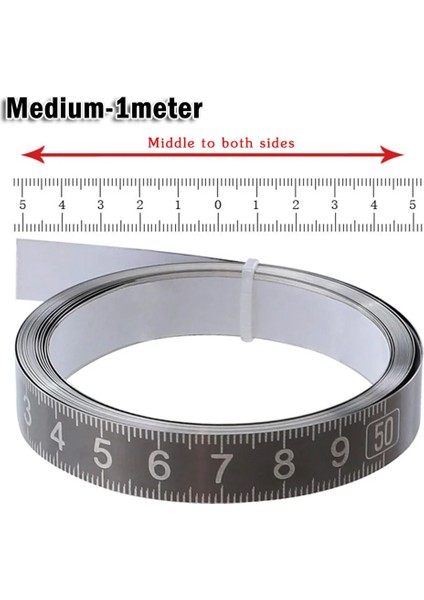 Ileri 3 Metre 1 M 2 M Paslanmaz Çelik Kendinden Yapışkanlı Cetvel Mezura Cetvel Ağaç Işleme Raylı Parça Mezura Ileri/ters/orta (Yurt Dışından)