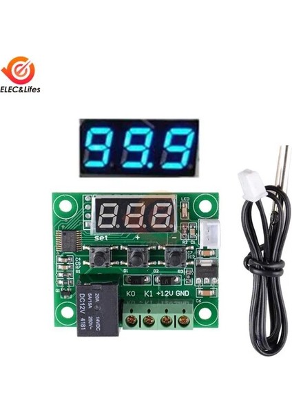 12V Mavi 12V W1209 W1209WK Dijital Termostat Sıcaklık Kontrol Cihazı Regülatörü Termoregülatör Inkübatör Ölçer Dc Ntc Termistör Sensörü (Yurt Dışından)