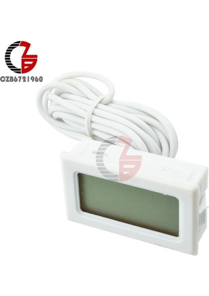 Tpm-10 Beyaz C Tpm-10 Fy-10 2m 3m 5m LED Dijital Termometre Sıcaklık Sensörü Ölçer Dedektörü Test Cihazı 5V 12V Araba Kapalı Bebek Banyo Inkübatörü (Yurt Dışından)