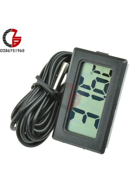 Tpm-10 Beyaz C Tpm-10 Fy-10 2m 3m 5m LED Dijital Termometre Sıcaklık Sensörü Ölçer Dedektörü Test Cihazı 5V 12V Araba Kapalı Bebek Banyo Inkübatörü (Yurt Dışından) fiyatları