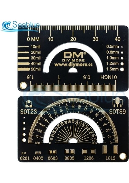 4cm 4cm 15CM 20CM 25CM Pcb Cetvel Çok Fonksiyonlu Ölçüm Aracı Direnç Kapasitör Çip Diyot Transistör Elektronik Mühendisleri Için (Yurt Dışından)