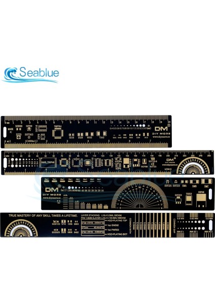 4cm 4cm 15CM 20CM 25CM Pcb Cetvel Çok Fonksiyonlu Ölçüm Aracı Direnç Kapasitör Çip Diyot Transistör Elektronik Mühendisleri Için (Yurt Dışından) modelleri