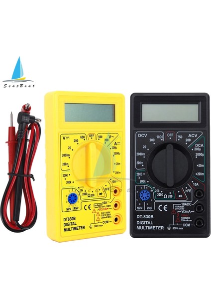 Siyah DT-830B LCD Dijital Multimetre Ac Dc 750 1000 V Voltmetre Ampermetre Ohm Test Cihazı Metre Dijital Multimetre (Yurt Dışından) fiyatları