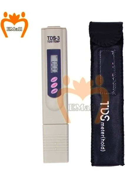 Gri El Tds Dijital Su Test Cihazı Su Test Kalemi Su Kalitesi Analiz Ölçer Su Saflığı Kontrolü 0-9999 Ppm Ölçümü (Yurt Dışından)