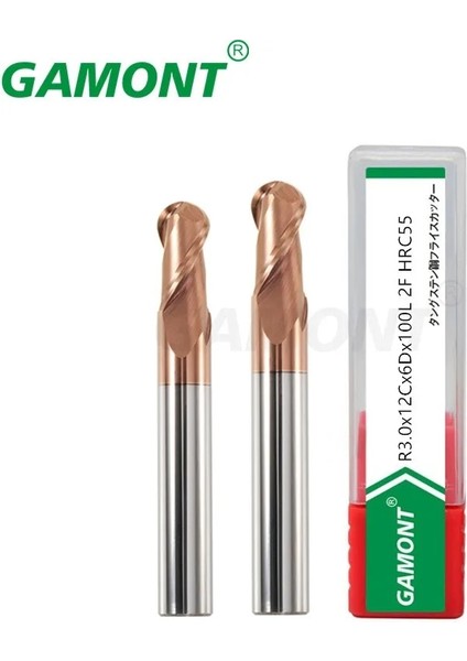 1 Adet R2.5X10CX5DX50L Gamont Freze Kesici Alaşım Kaplama Tungsten Çelik Alet Cnc Işleme HRC55 Bilyalı Uçlu Frezeler Üst Freze Kesici Makinesi Freze (Yurt Dışından)