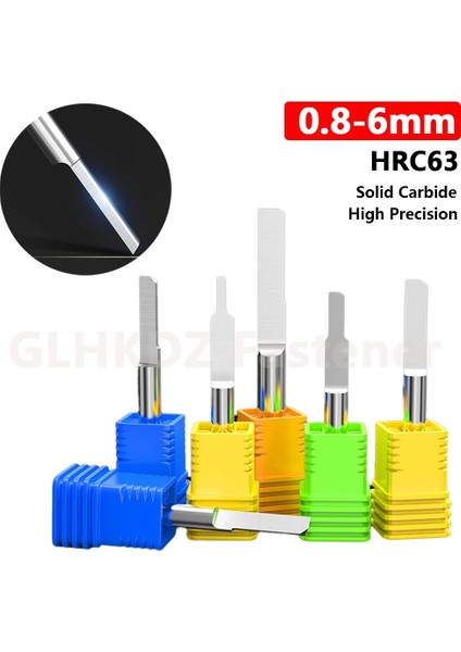 1.0X3X3.175MM (2312) Ø0.8-6mm Katı Karbür Tek Flüt Düz Yönlendirici Bit End Mill Cnc Freze Kesicisi Gravür Aracı Akrilik Mdf Plastik HRC63 (Yurt Dışından)