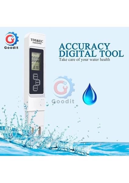 Beyaz Tds Ec Metre Sıcaklık Test Cihazı Kalem 3 In 1 Fonksiyonlu Iletkenlik Su Kalitesi Ölçüm Aracı Tds Ec Test Cihazı 0-9990 Ppm 15% (Yurt Dışından) modelleri