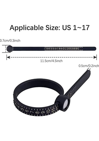 Ingıltere Boyutu Yüzük Ölçer Ölçme Aracı Yeniden Kullanılabilir Parmak Boyutu Ölçer Takı Boyutlandırma Aracı Abd Ingıltere Jpn Yüzükler Boyutu (Yurt Dışından) indirimleri