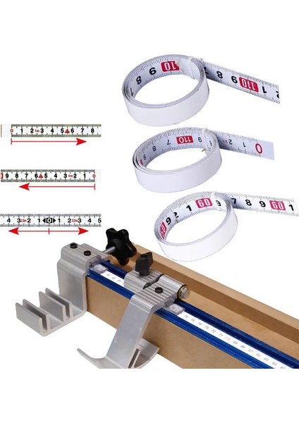 R2L Gümüş 1 M Paslanmaz Çelik Gönye Parça Mezura Kendinden Yapışkanlı Metrik Ölçekli Cetvel Paslanmaz Dayanıklı ve Aşınmaya Dayanıklı Cetvel (Yurt Dışından)