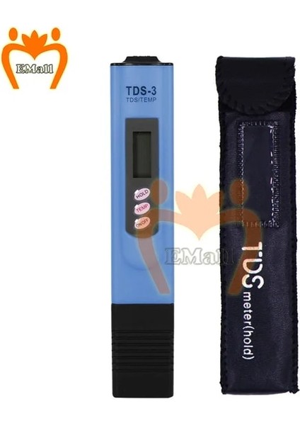 Mavi El Tds Dijital Su Test Cihazı Su Test Kalemi Su Kalitesi Analiz Ölçer Su Saflığı Kontrolü 0-9999 Ppm Ölçümü (Yurt Dışından)