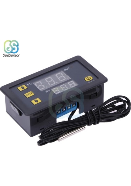 1 M Kablo W3230 12 V 24 V AC110-220V 20A Dijital Sıcaklık Kontrol Cihazı LED Ekran Termostat Isı/soğutma Kontrol Cihazı Probu Hattı (Yurt Dışından)