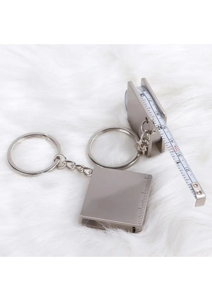 C-01 Mini Yaratıcı Ölçme Araçları Paslanmaz Çelik Geri Çekilebilir Cetvel Mezura Anahtarlık Anahtarlık Ölçme Araçları Anahtarlık Çekme Cetvel (Yurt Dışından)