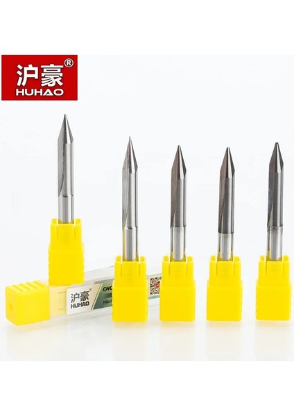 5491 Huhao 1 Pc 6mm 2 Flüt Düz Gravür Uçları Derin Kesici Ahşap Cnc Oyma V Tipi Uçları Oyma Tezgahları 50MM End Mill (Yurt Dışından)