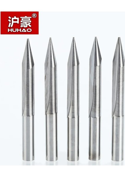 5491 Huhao 1 Pc 6mm 2 Flüt Düz Gravür Uçları Derin Kesici Ahşap Cnc Oyma V Tipi Uçları Oyma Tezgahları 50MM End Mill (Yurt Dışından)