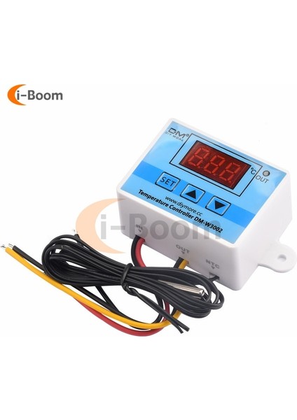 DM-W3002 DC24V DM-W3002 XH-W3002 Dijital LED Sıcaklık Kontrol Cihazı Dc 12V 24V Ac 110V-220V 10A Prob Sensörlü Termostat Kontrol Anahtarı (Yurt Dışından)