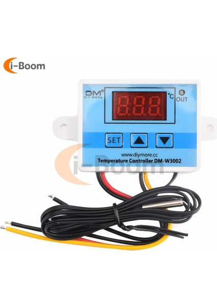 DM-W3002 DC24V DM-W3002 XH-W3002 Dijital LED Sıcaklık Kontrol Cihazı Dc 12V 24V Ac 110V-220V 10A Prob Sensörlü Termostat Kontrol Anahtarı (Yurt Dışından)