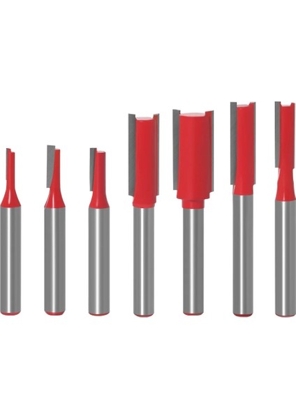 A-02 1/4 "6mm Shank Düz Bit Tungsten Karbür Tek, Çift Flüt Yönlendirici Bit Ahşap Freze Kesicisi Ahşap Sondaj Ağaç Işleme Araçları (Yurt Dışından)