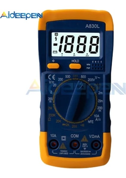 Stil 2 A830L LCD Dijital Multimetre Dc Ac Gerilim Diyot Freguency Çok Fonksiyonlu Volt Test Cihazı Test Akımı Voltmetre Ampermetre Ölçer Ölçer (Yurt Dışından)