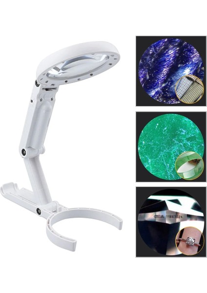 2 Adet 3x Büyüteç 8led El Büyüteç Büyüteç Okuma Lambası Evrensel Işıklı Büyüteç Çift Amaçlı Büyüteç Gözlük Saat Onarımı Için (Yurt Dışından)