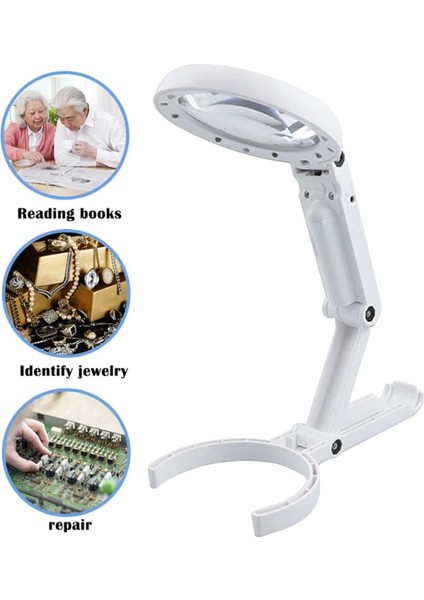 2 Adet 3x Büyüteç 8led El Büyüteç Büyüteç Okuma Lambası Evrensel Işıklı Büyüteç Çift Amaçlı Büyüteç Gözlük Saat Onarımı Için (Yurt Dışından)