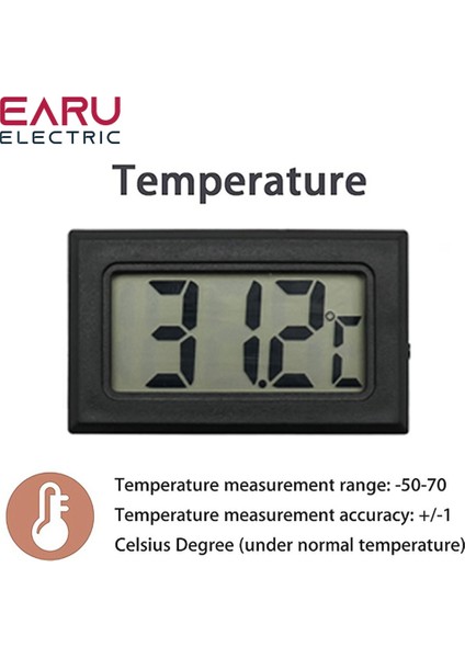 Tel Beyaz Mini Dijital LCD Oto Araba Pet Kapalı Uygun Sıcaklık Sensörü Nem Ölçer Termometre Higrometre Ölçer Termostat (Yurt Dışından) fırsatları
