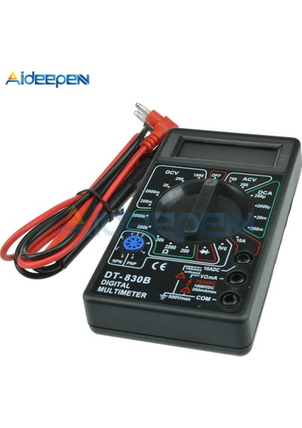 Multimetre DT830B Ac/dc Dijital Multimetre 750/1000 V Voltmetre Ampermetre Ohm Test Cihazı Güvenlik El Metre Test Uçlu Dijital Multimetre (Yurt Dışından)