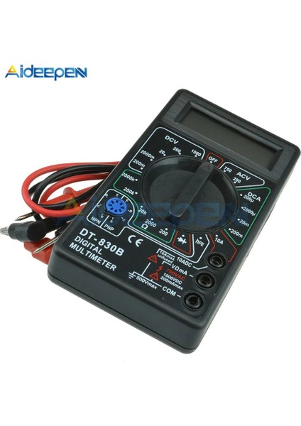 Multimetre DT830B Ac/dc Dijital Multimetre 750/1000 V Voltmetre Ampermetre Ohm Test Cihazı Güvenlik El Metre Test Uçlu Dijital Multimetre (Yurt Dışından)