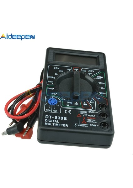 Multimetre DT830B Ac/dc Dijital Multimetre 750/1000 V Voltmetre Ampermetre Ohm Test Cihazı Güvenlik El Metre Test Uçlu Dijital Multimetre (Yurt Dışından)