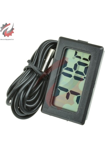 Tpm-10 Siyah 2 M Mini LCD Dijital Termometre Higrometre Termostat Kapalı Uygun Sıcaklık Sensörü Nem Ölçer Ölçer Aletleri Probu (Yurt Dışından)