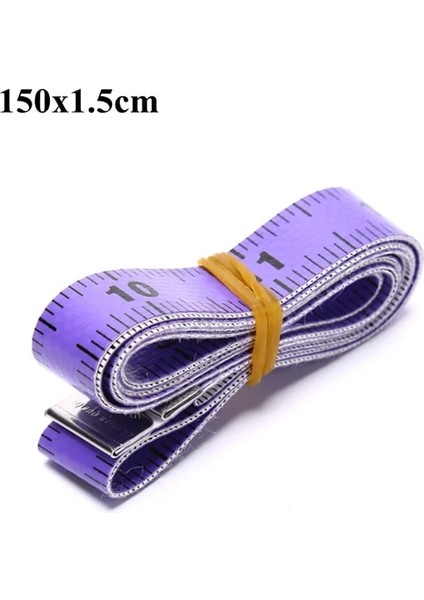 G2 Mor 1 Adet 60IN 150 cm Vücut Ölçüm Cetveli Dikiş Terzi Mezura Mini Yumuşak Düz Cetvel Santimetre Metre Dikiş Ölçüm Bandı (Yurt Dışından)
